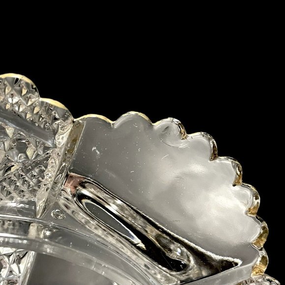 Antique 1896 Carmen by Fostoria 575 Panelled Diamond 4 Pcs Table Set EAPG Rare - Picture 8 of 16